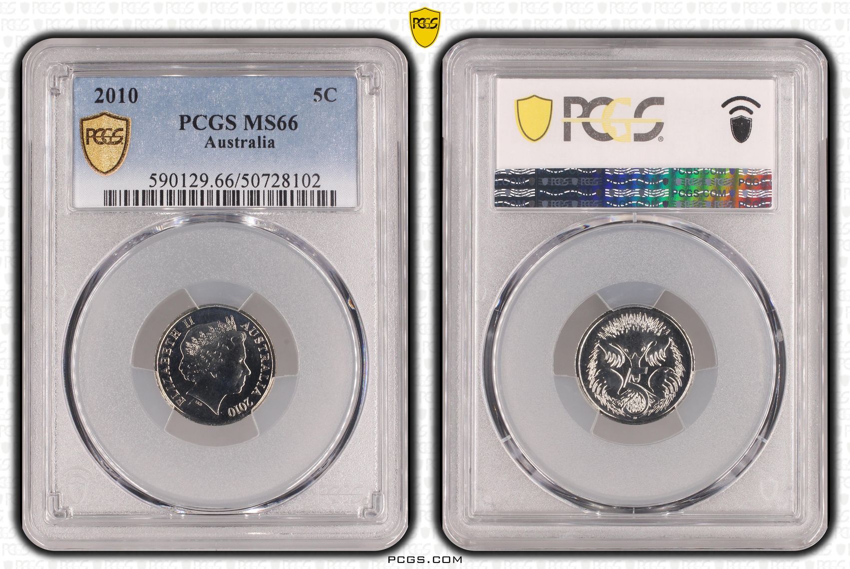 Five Cent, 2010, PCGS MS66