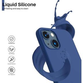 Tuff-Luv Soft Feel Liquid Silicone Case for Apple iPhone 13 Mini - Blue - Bar 5055261887292- 51742/854 SN B3 (S9)