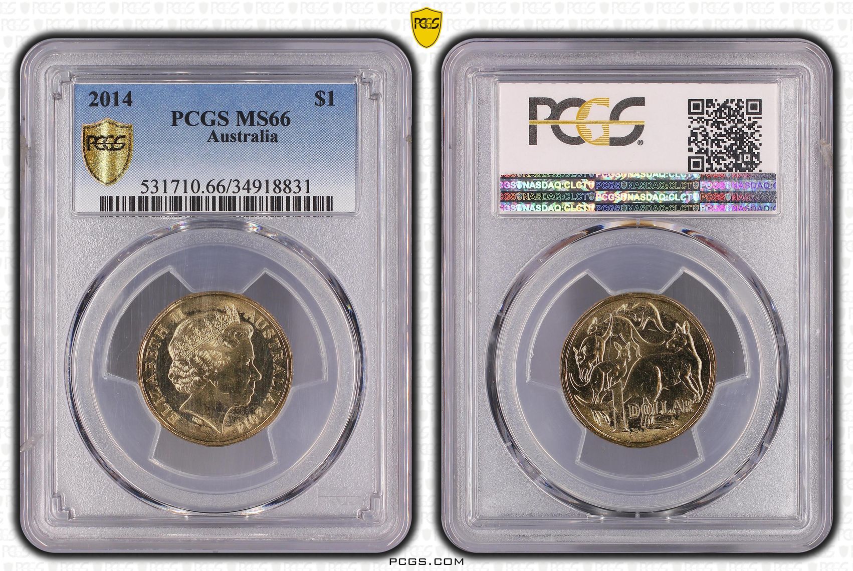 One Dollar, 2014, PCGS MS66