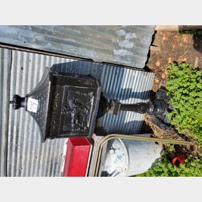 Large Cast Aluminum horse and rider pedestal mail box