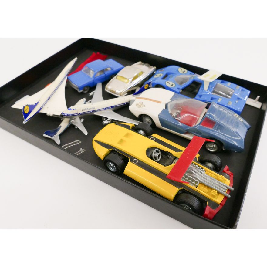 Box Schuco Airplanes & Italian Sportscar Toys
