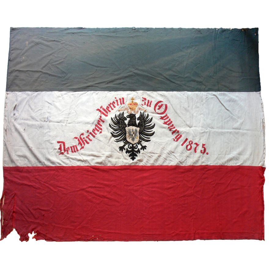 SZTANDAR DWUSTRONNY STOWARZYSZENIA WETERANÓW W OPPURGU 1875
