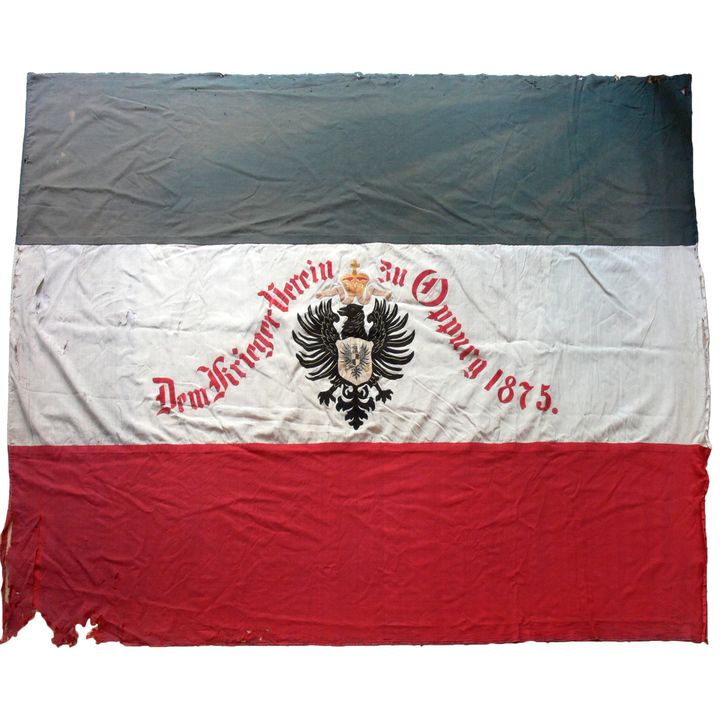 SZTANDAR DWUSTRONNY STOWARZYSZENIA WETERANÓW W OPPURGU 1875