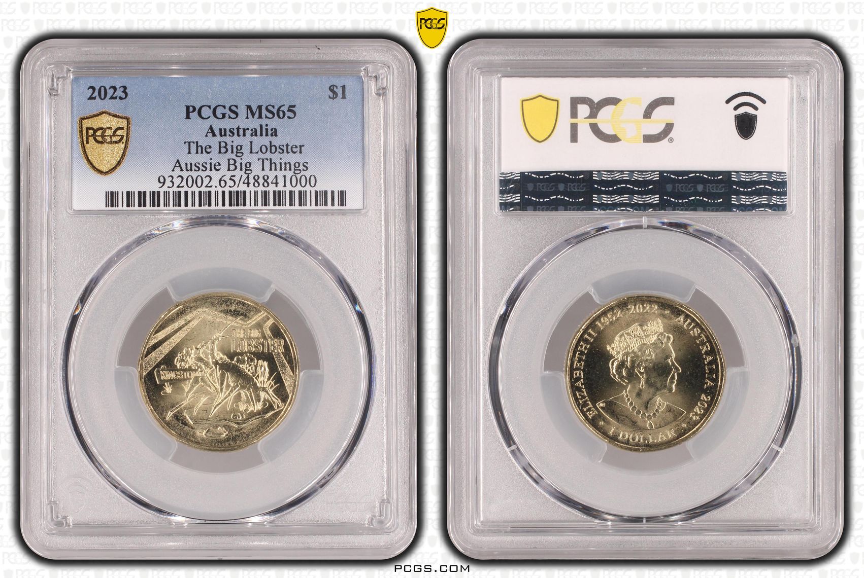 The Big Lobster Aussie Big Things, One Dollar, 2023, PCGS MS65