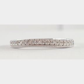 18CTWHITE GOLD BAND WITH 0.150CT DIAMONDS - 51929/3591