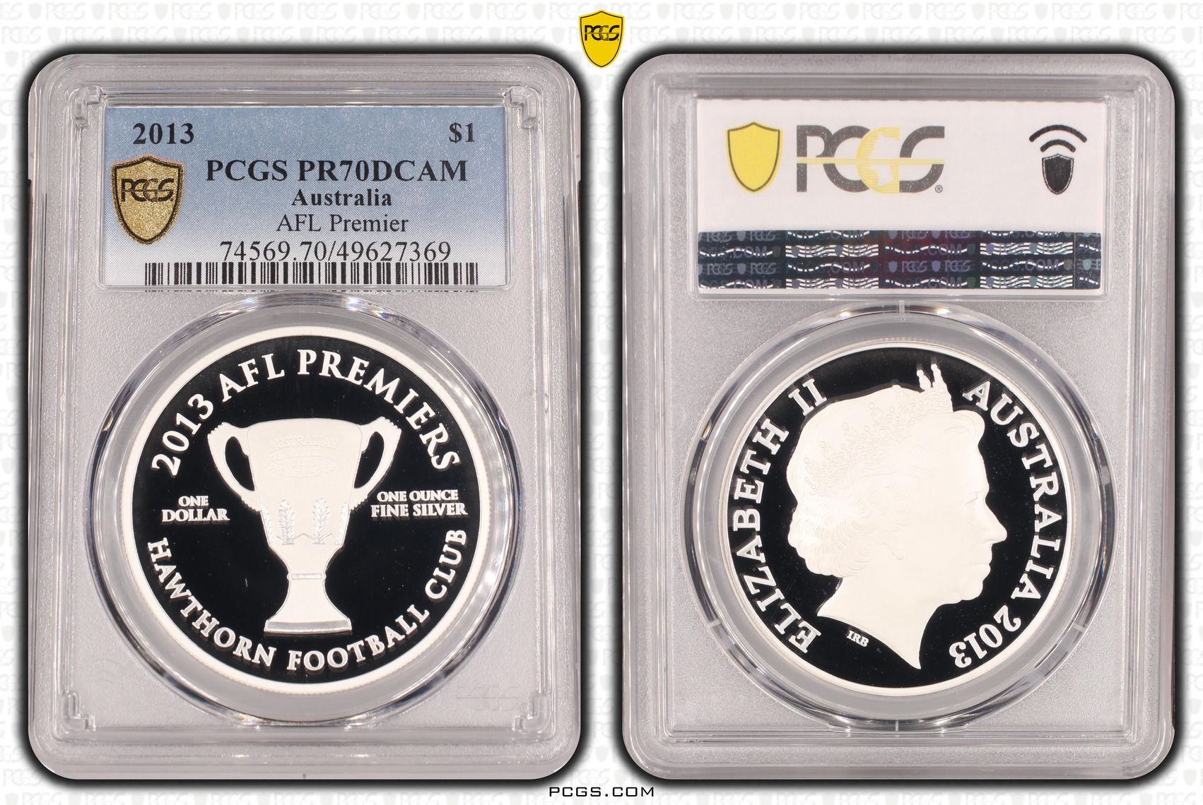 AFL Premier POP 1/0, One Dollar, 2013, PCGS PR70DCAM