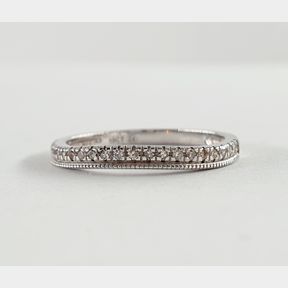 18CT WHITE GOLD BAND WITH 0.100CT DIAMONDS - 51929/12801