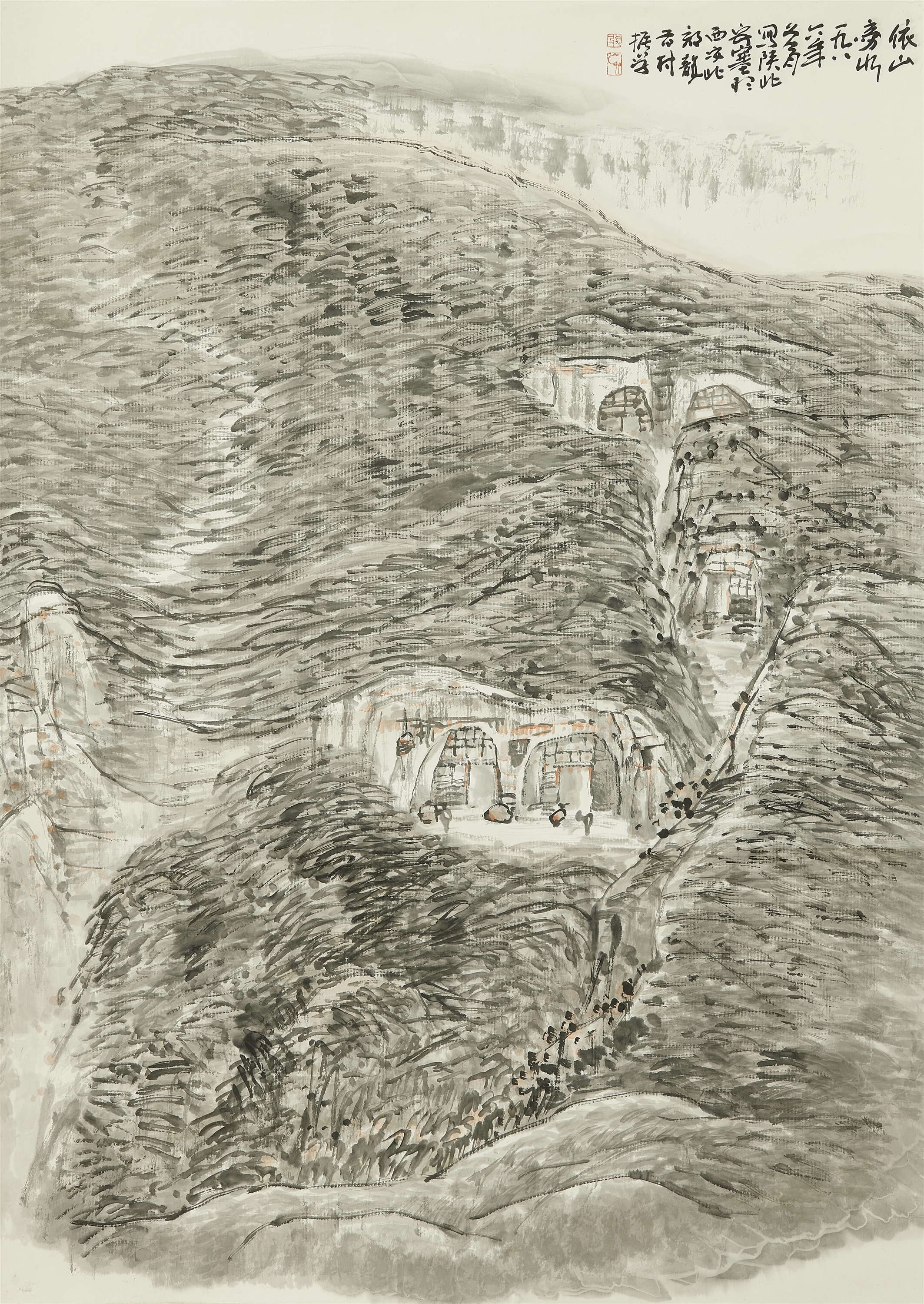 Huts in the landscape. 1986
