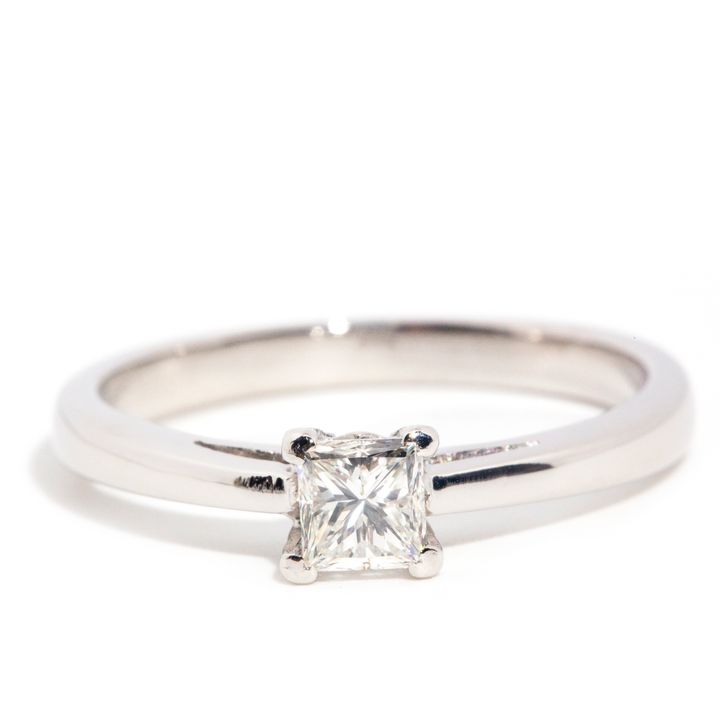 Platinum 0.50 Carat Diamond Solitaire Ring