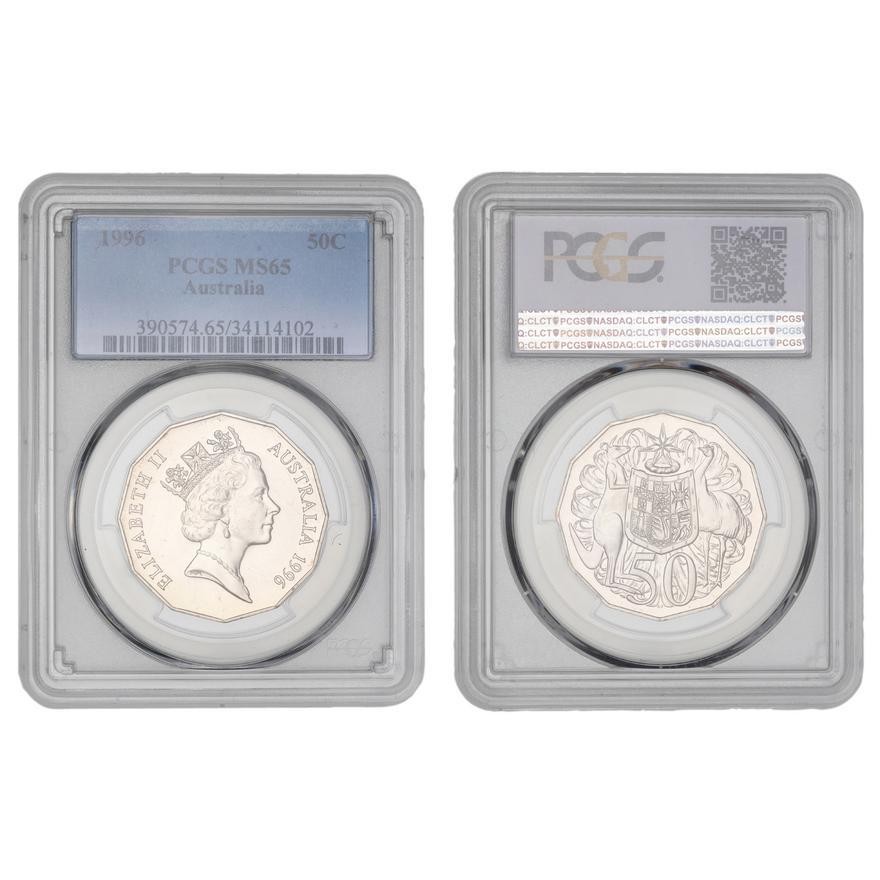 318 · Elizabeth II,  , Fifty Cent, 1996, PCGS MS65