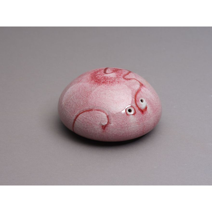 Aimée McLeod - Small red flambé glazed paperweight