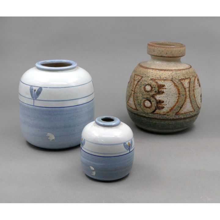 Søholm, Denmark - Three assorted 1960s pottery vases