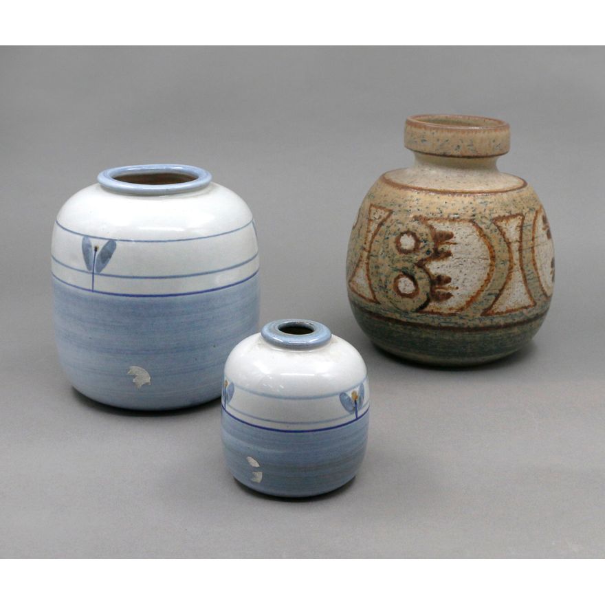 Søholm, Denmark - Three assorted 1960s pottery vases
