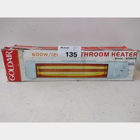 GOLDAIR - 1200W 2 BAR BATHROOM HEATER - WHITE -