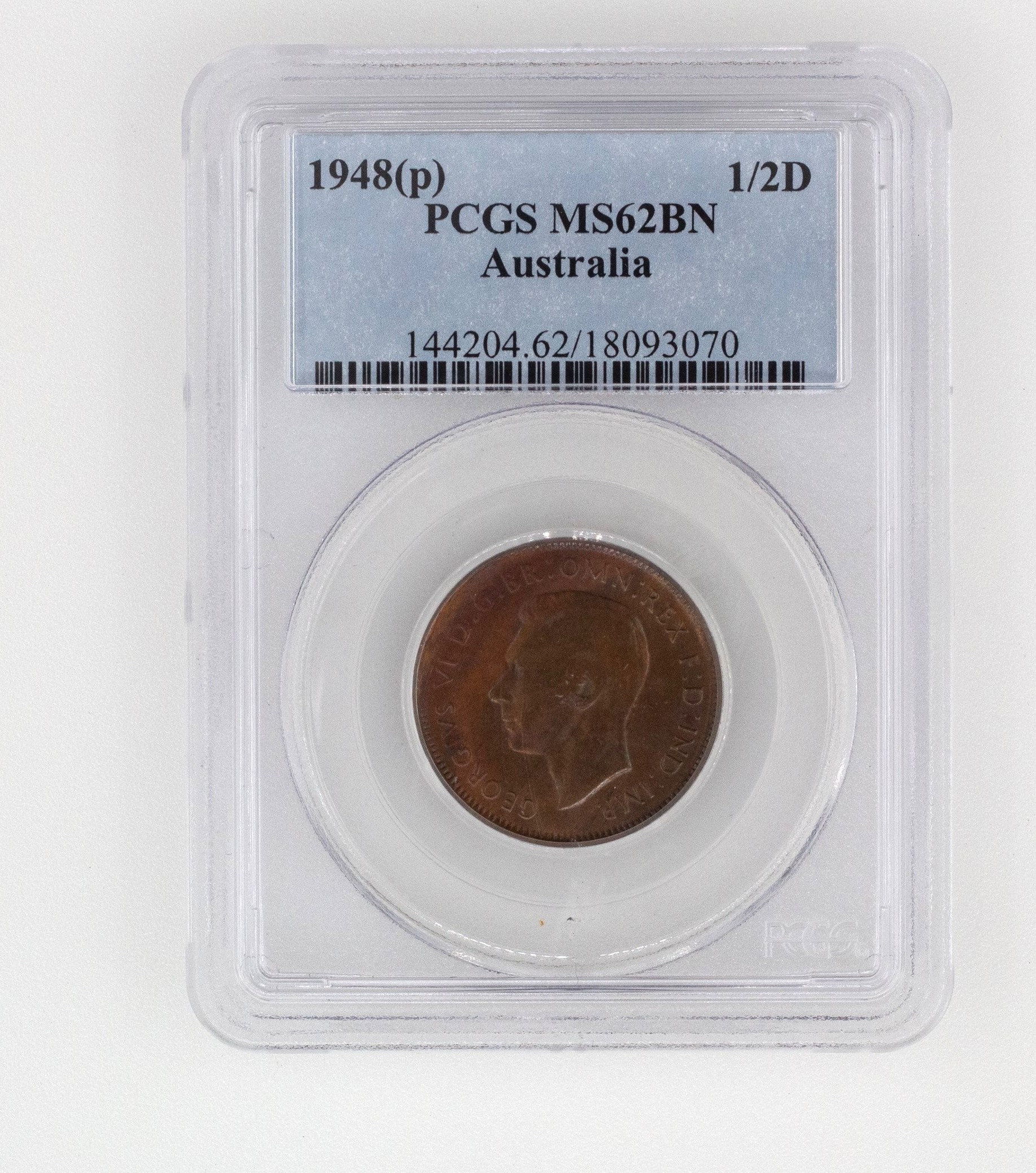 George VI, Halfpenny, MS62BN , 1948-P
