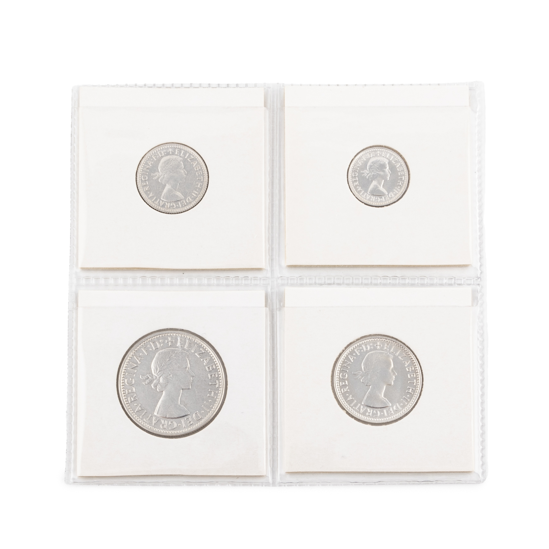 Elizabeth II, Four Coin Melbourne Proof Set, Threepence - Florin, 1963, FDC