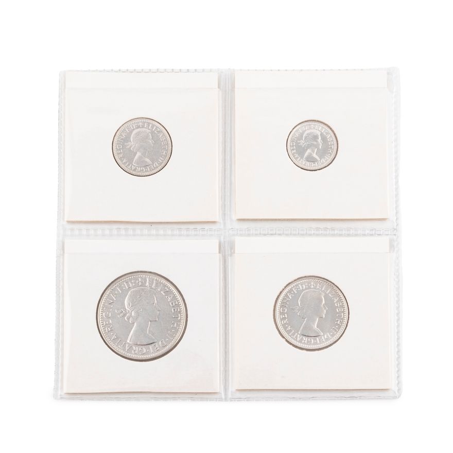 Elizabeth II, Four Coin Melbourne Proof Set, Threepence - Florin, 1963,  FDC