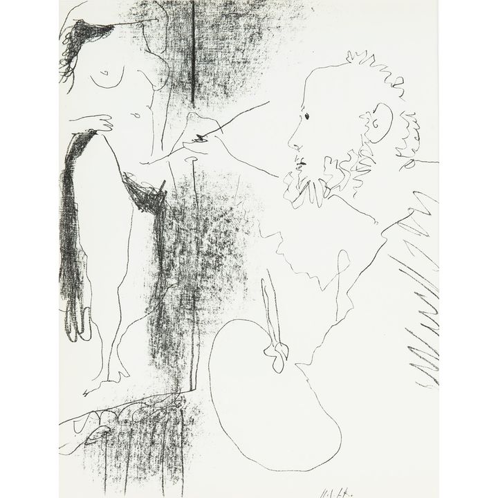 Pablo Picasso | Le Peintre et son Modele, 1964