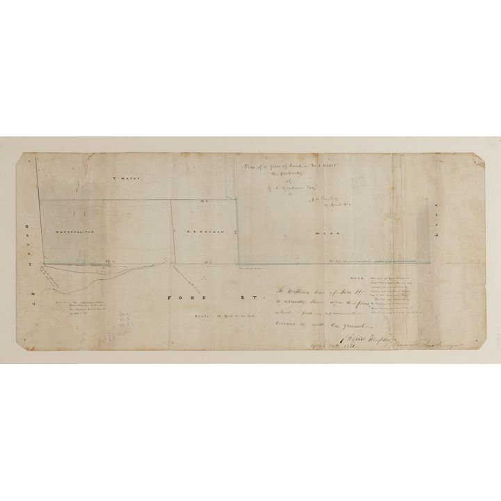 Charles Heaphy 'Plan of Fort St, Auckland'