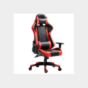 VEGAS HIGH BACK GAMING CHAIR WITH PULL OUT FOOT REST - BLACK/RED - VGC-920