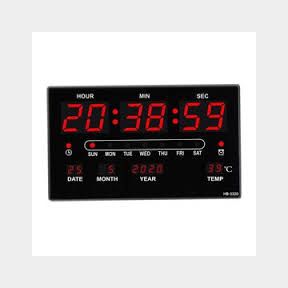 Large Size Digital LED Wall Desk Alarm Clock with Calendar Temperature-Bar 9902144727182- 51745/26412