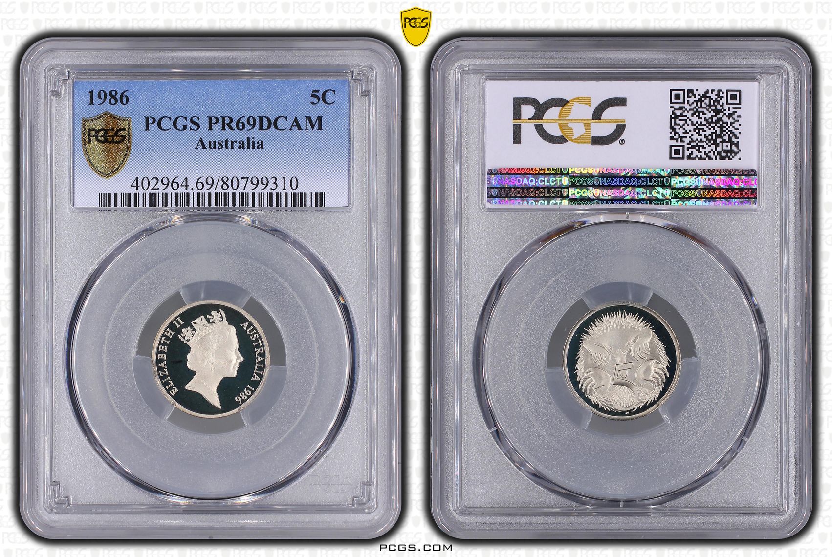 Five Cent, 1986, PCGS PR69DCAM