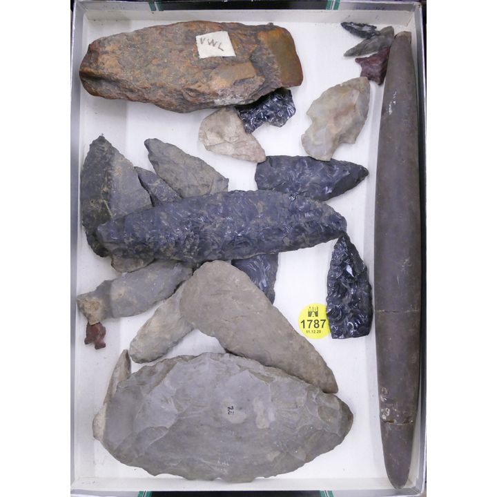 Box Indian Arrowheads and Implements