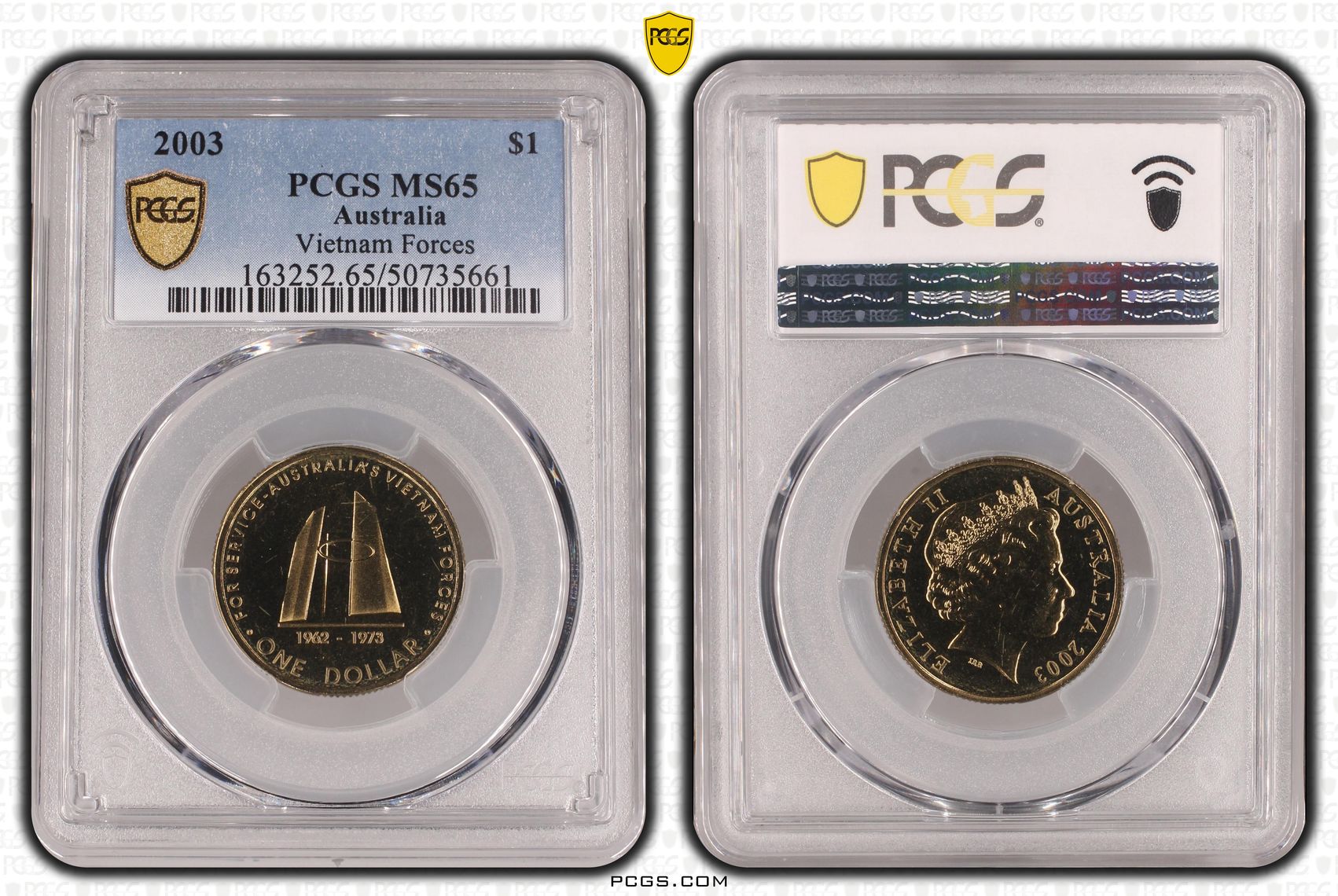 Vietnam Forces , One Dollar, 2003, PCGS MS65