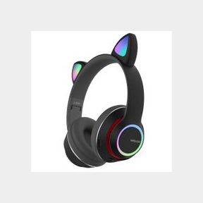 Wireless CAT 5.0 Bluetooth LED HeadPhones Black |