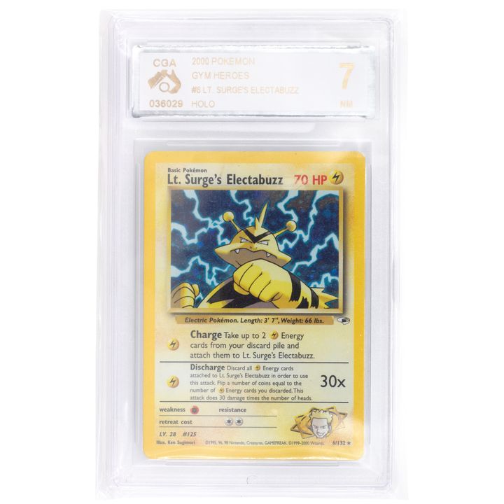 Pok�mon, Lt. Surge's Electabuzz, 2000, 7, Near Mint
