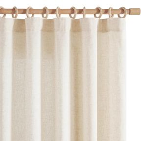 JINCHAN SOFT LINEN CURTAINS, NATURAL CURTAINS 90 INCHES LONG, CRUDE LIGHT FILTERING FARMHOUSE CURTAINS FOR LIVING ROOM BEDROOM, BE