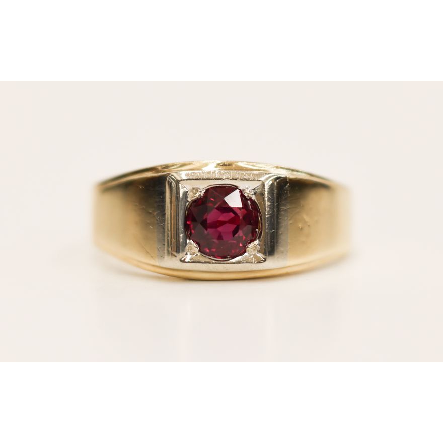1.62ct Natural Ruby Men's 14k Ring