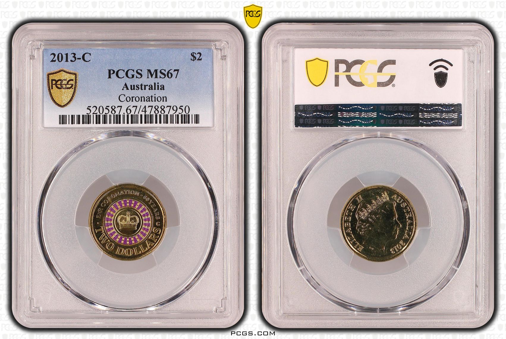 Coronation, Two Dollar, 2013-C, PCGS MS67