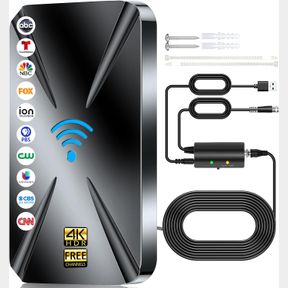 2024 UPGRADED TV ANTENNA INDOOR, 1400+ MILES RANGE DIGITAL ANTENNA FOR SMART TV INDOOR, HD ANTENNA FOR TV LOCAL CHANNELS WITH AMPL