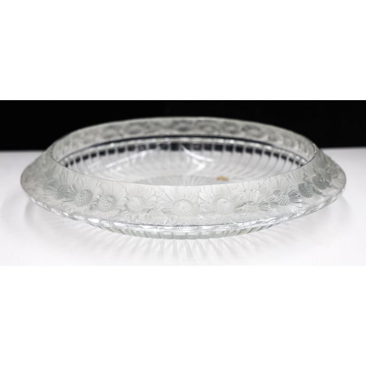 Lalique Marguerites Floral Crystal Centerpiece Bowl