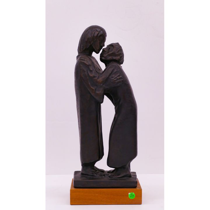 Ernst Barlach Chalkware Figurative Sculpture- 21x8''