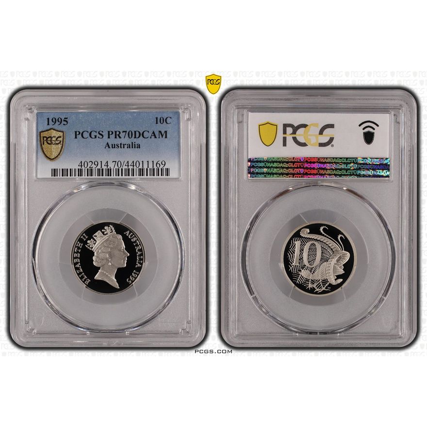1995 Australia Ten Cent, 10c PCGS - PR70DCAM POP 23/0 -169