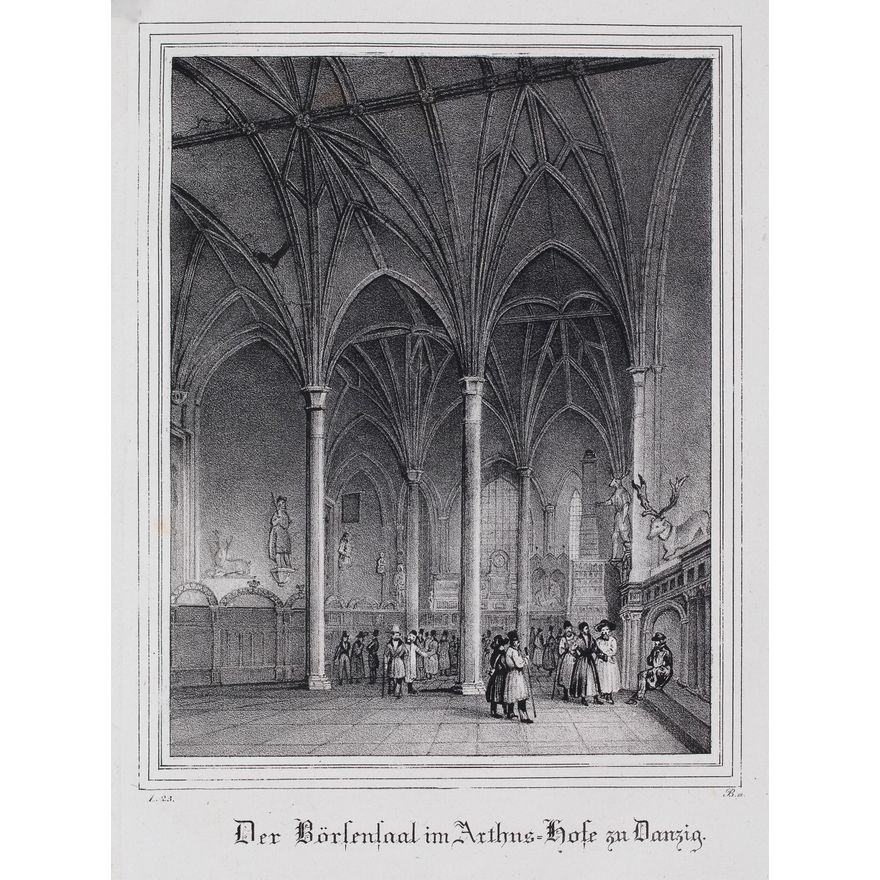 Der Börsensaal im Arthus=Hofe za Danzig