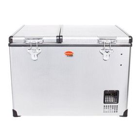 SnoMaster 56L Dual Compartment 12V/220V Fridge Freezer Silver