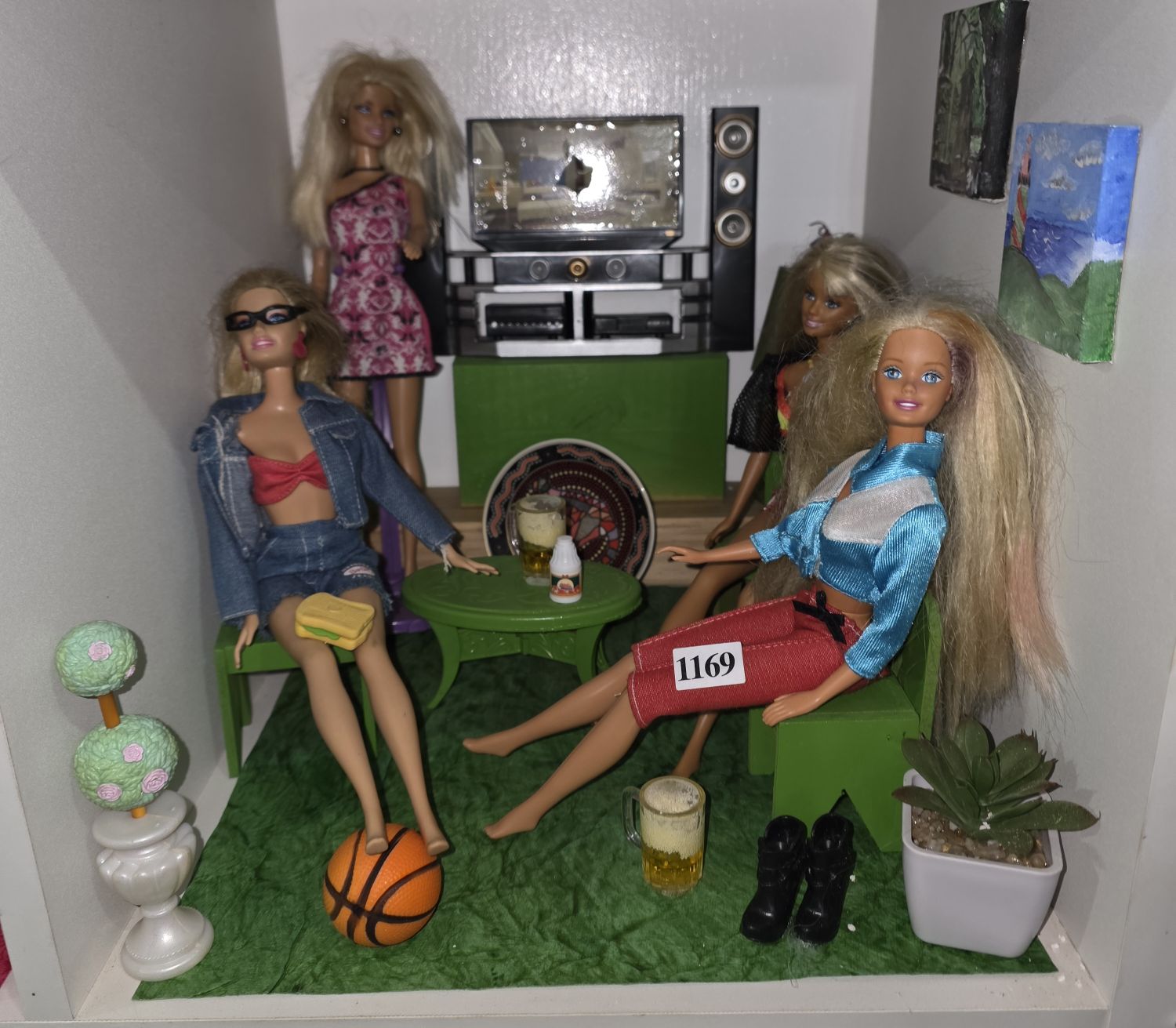 Barbie Dolls And Scenery