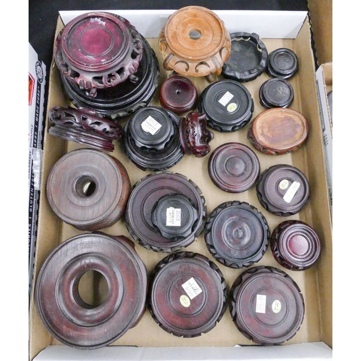 Box Chinese Rosewood Vase Stands