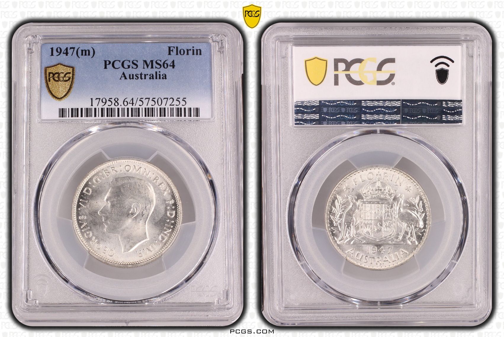 Florin, 1947(m), PCGS MS64