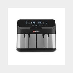 Milex Silver 9L Dual Airfryer - Black / Silver- Bar 6005519095312 - 51739/2002