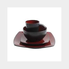12 Piece Dinner Set - Red - 25 cm -Bar 9902143293411- 51745/28184 SN B2 (S1)