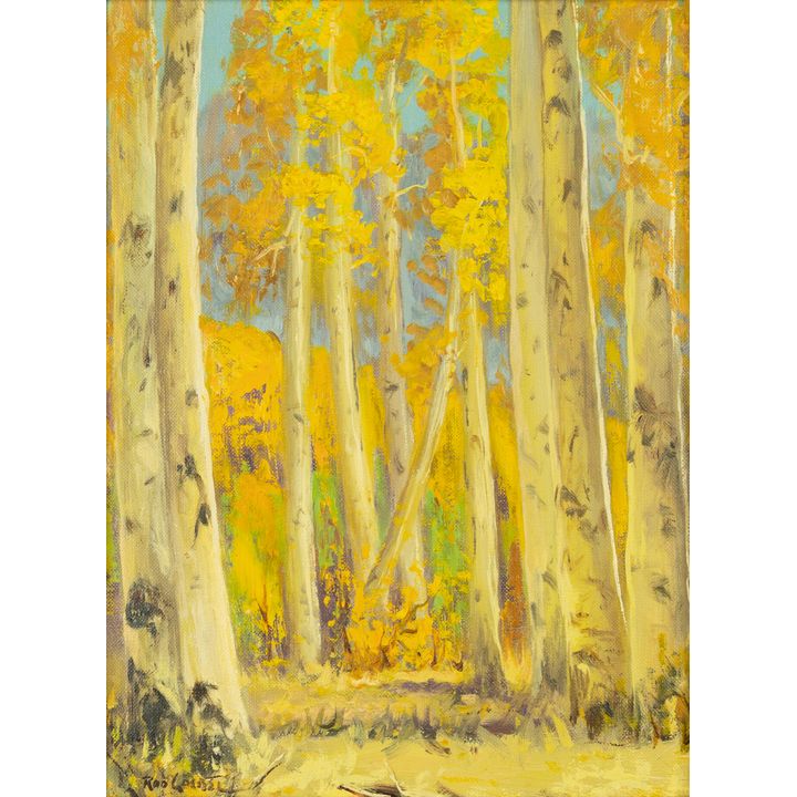 Rod Goebel (1946-1993): Canyon Aspens