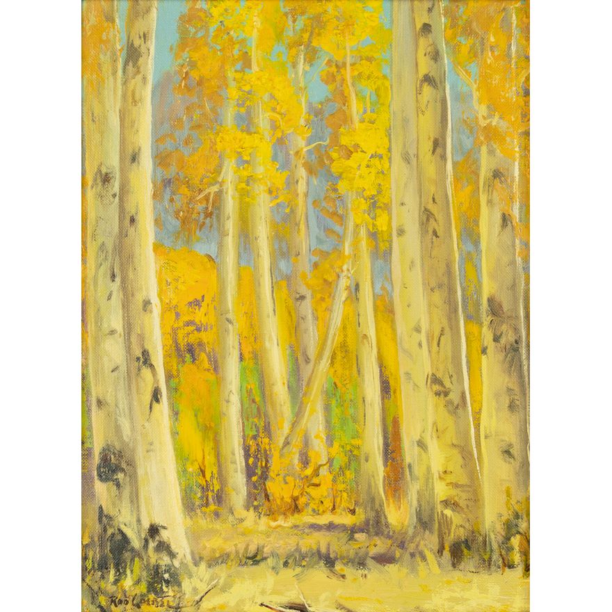 Rod Goebel (1946-1993): Canyon Aspens