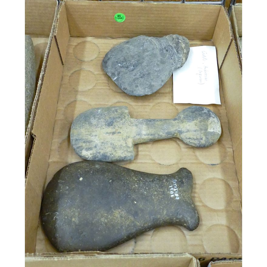Box 3pc Various Stone Tools