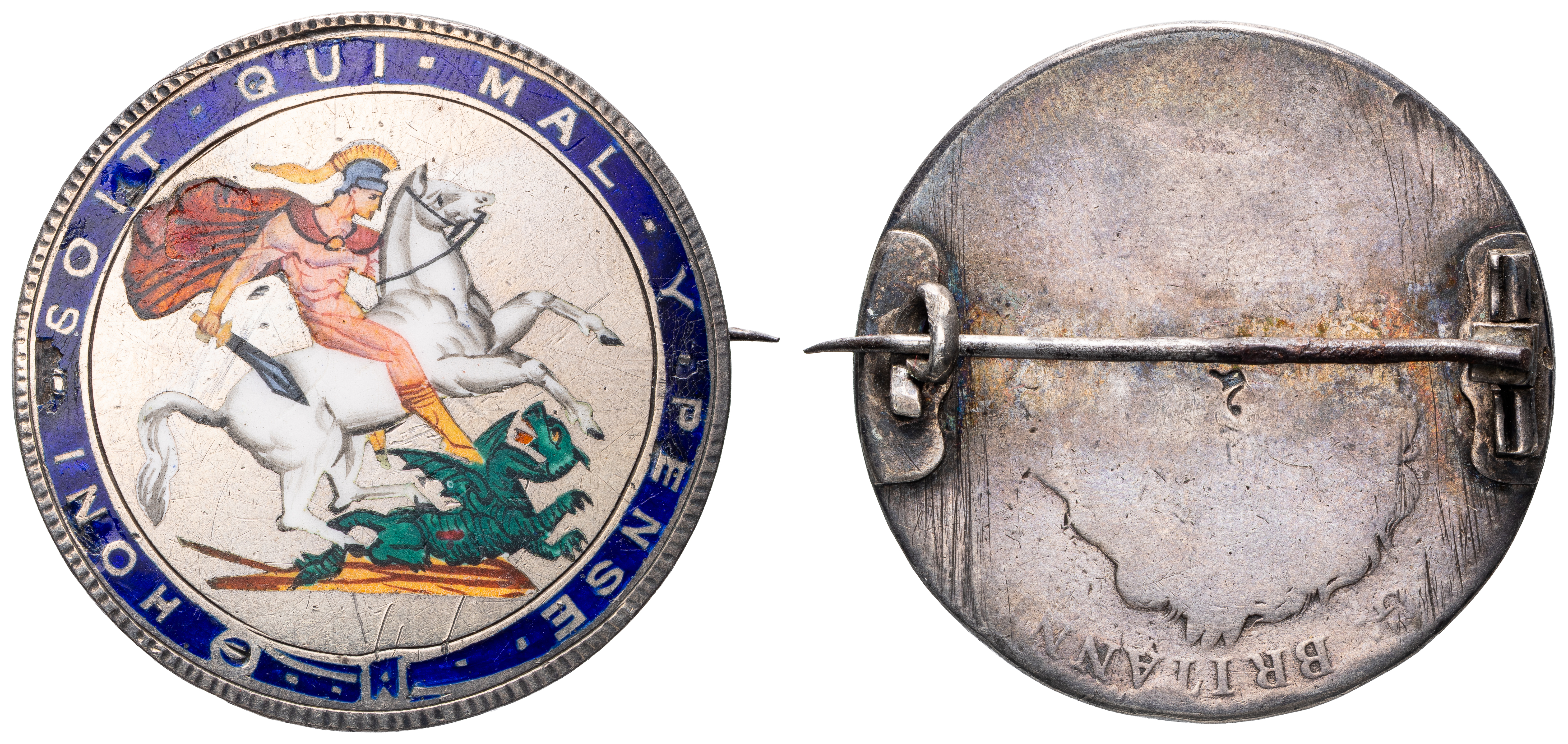 Great Britain, George III, Enamelled Brooch, Crown, c.1818 - 1820