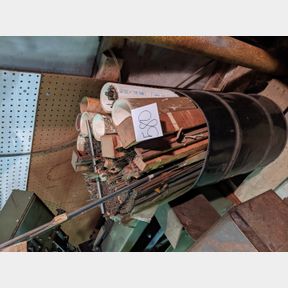 NEW PHOTOS - 30 gal barrel full of steel rod stock