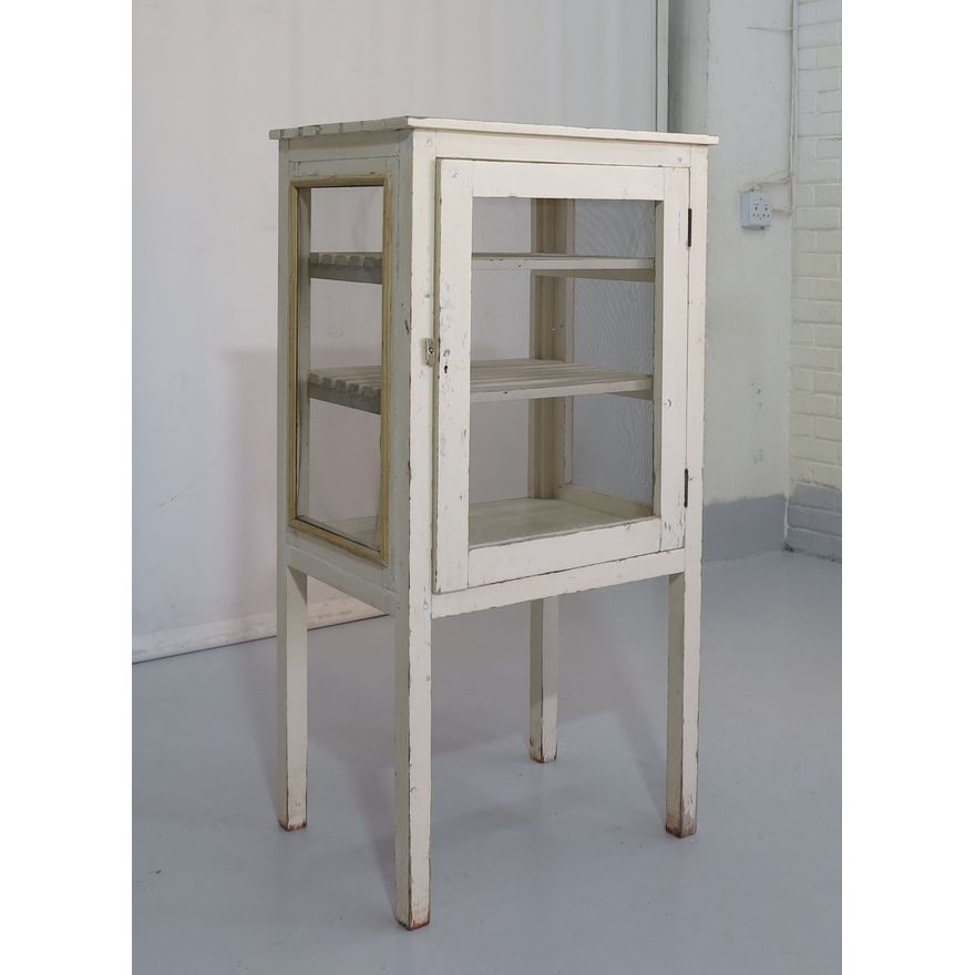 PAINTED WIRE MESH PANTRY CUPBOARD